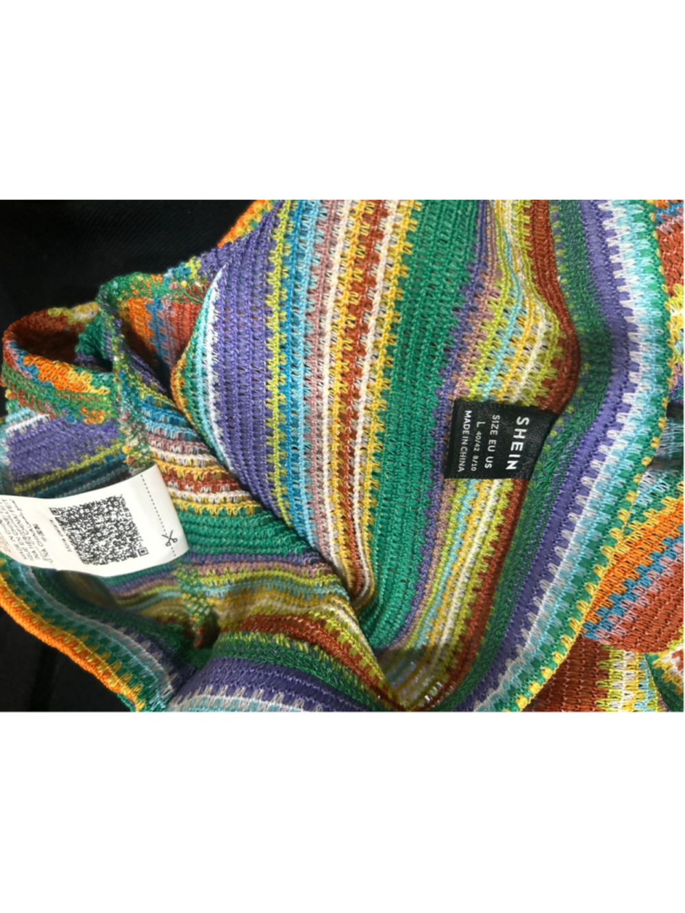 Women's SHEIN Multi-color Crochet Halter Top and Wrap Skirt Set Size L - Picture 5 of 6